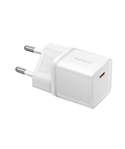 Мрежово зарядно устройство Baseus GaN5S Fast Charger 1C, 30W, 1 x Type-C F, Бял - 40405