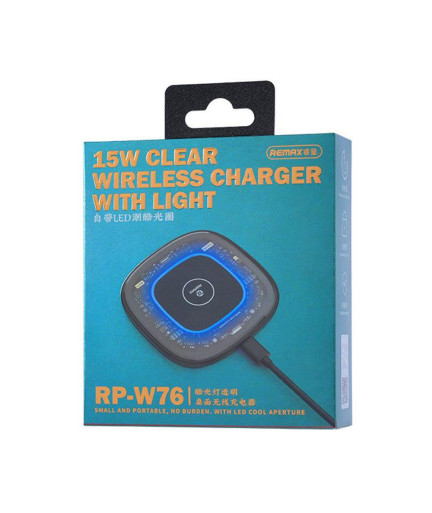 Безжично зарядно устройство Remax Walking RP-W76, Qi, 15W, Черен - 40328