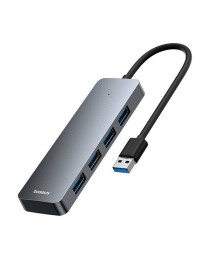 USB хъб Baseus UltraJoy, 4 Порта, USB към 4xUSB 3.0, 0.15m, Сив - 12072