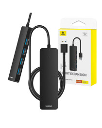 USB хъб Baseus UltraJoy, 4 Порта, USB към 4xUSB 3.0, 1.0m, Черен - 12075