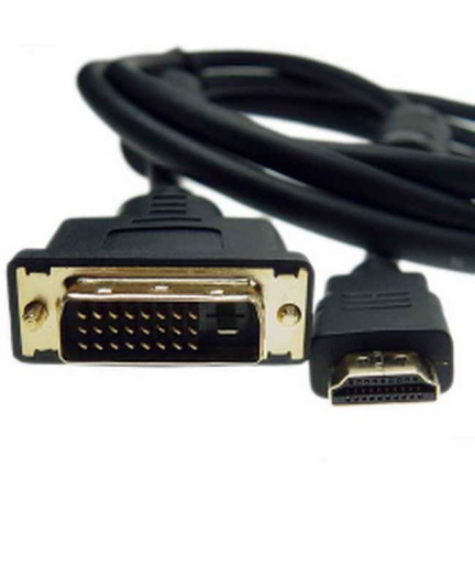 Кабел DeTech HDMI - DVI, 10m, Ферит, Черен, HQ - 18192