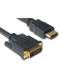 Кабел DeTech HDMI - DVI, 10m, Ферит, Черен, HQ - 18192