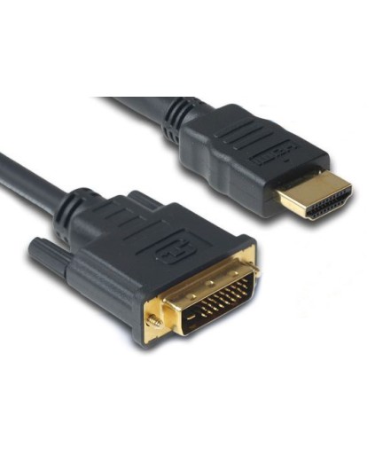 Кабел DeTech HDMI - DVI, 10m, Ферит, Черен, HQ - 18192