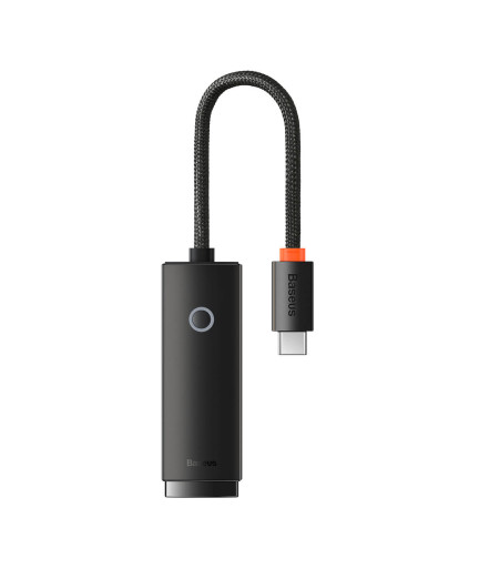 Мрежов адаптер Baseus Lite, Type-C към RJ45, 1000Mbps, Черен - 40387
