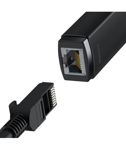 Мрежов адаптер Baseus Lite, Type-C към RJ45, 1000Mbps, Черен - 40387