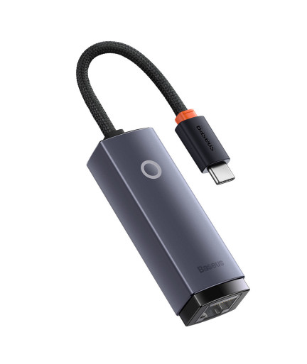 Мрежов адаптер Baseus Lite, Type-C към RJ45, 100Mbps, Сив - 40391