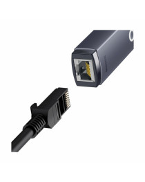 Мрежов адаптер Baseus Lite, Type-C към RJ45, 100Mbps, Сив - 40391