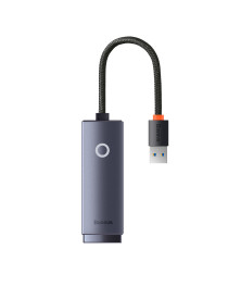 Мрежов адаптер Baseus Lite, USB към RJ45, 1000Mbps, Сив - 40392