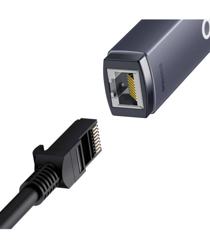 Мрежов адаптер Baseus Lite, USB към RJ45, 100Mbps, Сив - 40390