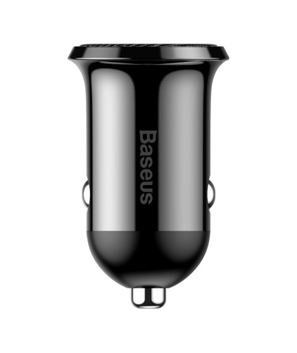 Зарядно устройство за кола Baseus Grain Pro, 4.8A, 2 x USB, Черен - 40509