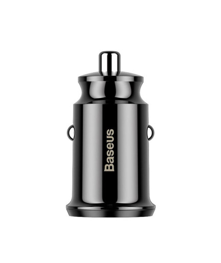 Зарядно устройство за кола Baseus Grain, 3.1A, 2 x USB, Черен - 40511