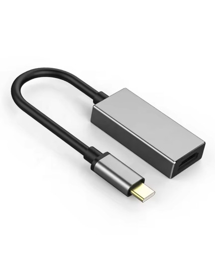 Преходник DeTech, USB-C - HDMI (F), 4K, 30Hz, Сив - 17834