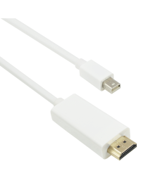 Кабел No brand, MINI DP - HDMI M,  1.8m, Бял -18217