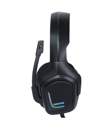 Слушалки Onikuma K20, За компютър, Микрофон, Подсветка, 3.5mm, USB, Черен - 20777