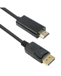 Кабел DeTech DP HDMI M/M, 14+1 cooper, 3м, Черен - 18274