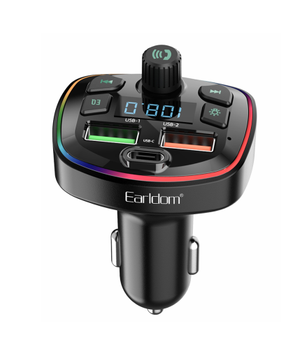 FM Трансмитер Earldom ET-M71, Bluetooth, USB, 3.1A, Черен – 17721