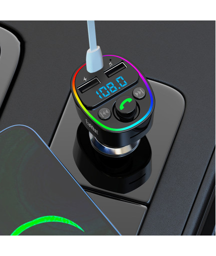 FM Трансмитер Earldom ET-M78, Bluetooth, Micro SD, USB, Type-C, QC, Черен - 17776