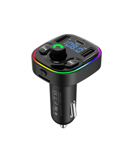 FM Трансмитер Earldom ET-M79, Bluetooth, Micro SD, USB, Type-C, QC, Черен - 17775