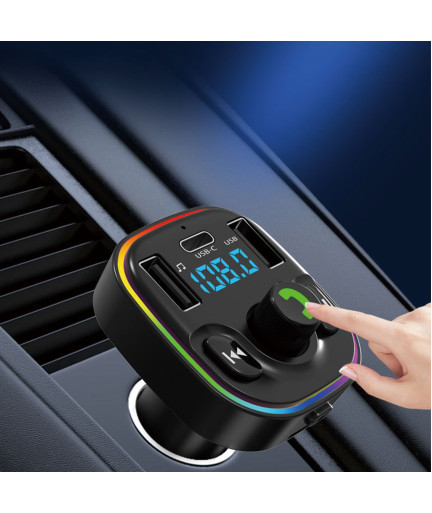FM Трансмитер Earldom ET-M79, Bluetooth, Micro SD, USB, Type-C, QC, Черен - 17775