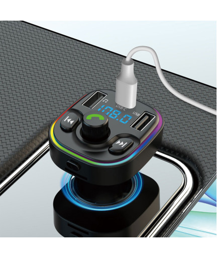 FM Трансмитер Earldom ET-M79, Bluetooth, Micro SD, USB, Type-C, QC, Черен - 17775