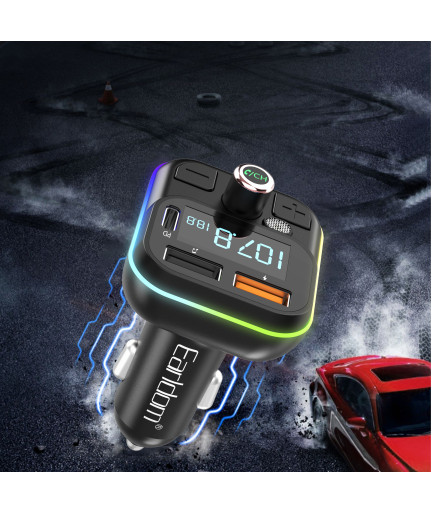 FM Трансмитер Earldom ET-M86, Bluetooth, USB, Type-C, PD, 3.1A, Черен - 17771