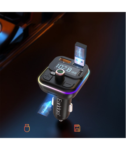 FM Трансмитер Earldom ET-M86, Bluetooth, USB, Type-C, PD, 3.1A, Черен - 17771