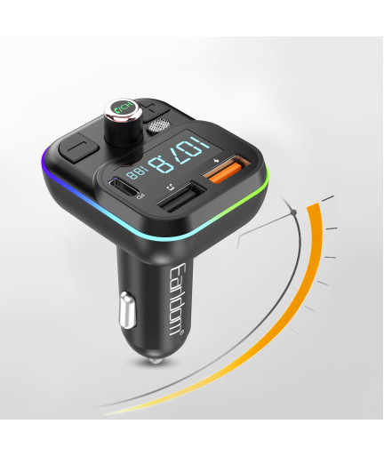 FM Трансмитер Earldom ET-M86, Bluetooth, USB, Type-C, PD, 3.1A, Черен - 17771