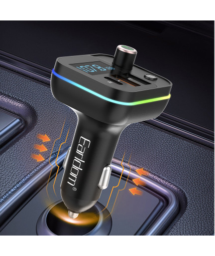 FM Трансмитер Earldom ET-M87, Bluetooth, USB, Type-C, PD, 3.1A, Черен - 17770
