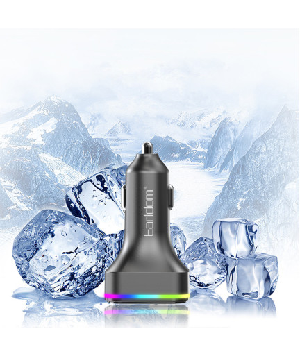 FM Трансмитер Earldom ET-M95, Bluetooth, USB, Type-C, 3.1A, С кабел 3 в 1, Черен - 17769