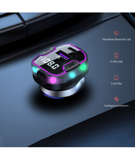 FM Трансмитер Earldom ET-M99, Bluetooth, USB, Type-C, QC, 3.1A, Черен - 17767