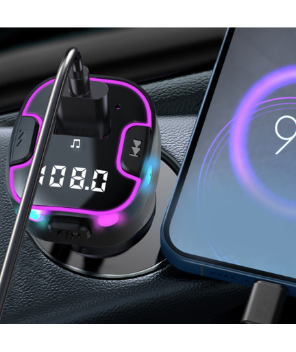 FM Трансмитер Earldom ET-M99, Bluetooth, USB, Type-C, QC, 3.1A, Черен - 17767