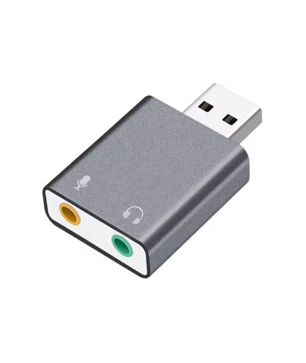 Звукова карта DeTech, USB, 7.1, Сив - 17857