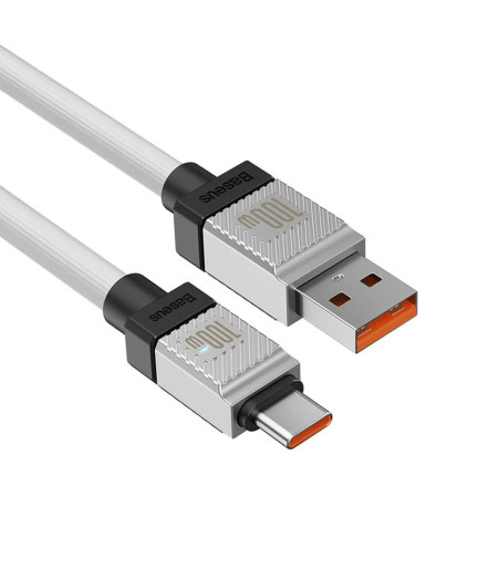 Кабел за данни Baseus CoolPlay, Type-C, 100W, 1.0m, Бял - 40446