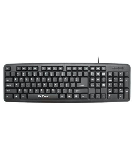 Клавиатура DeTech DE6084, USB, Черен - 6084