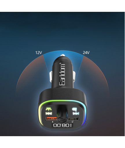 FM Трансмитер Earldom ET-M85, Bluetooth, USB, 3.1A, Черен - 17772