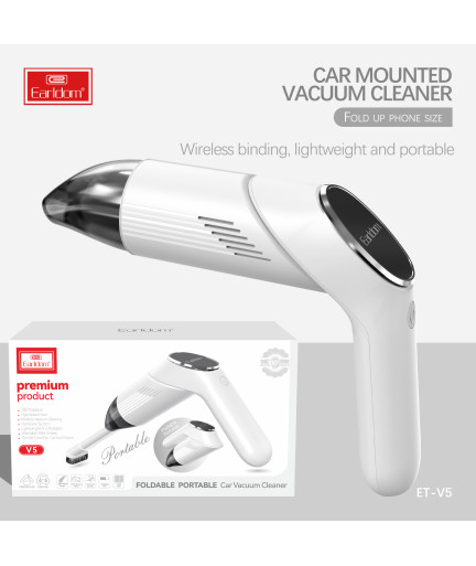 Мини прахосмукачка за кола Earldom ET-V5, Бял - 40528
