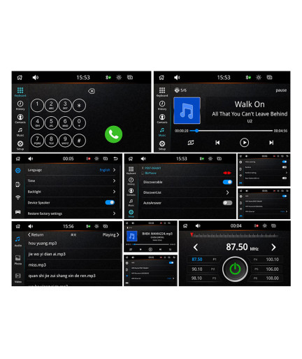 Преносим CarPlay / Android Auto дисплей No brand X300L, 7", За автомобил - 13314