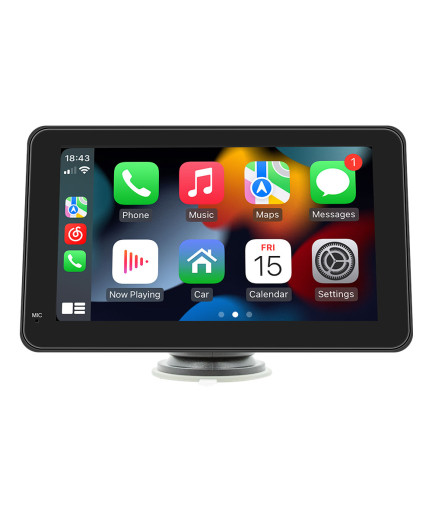 Преносим CarPlay / Android Auto дисплей No brand X5306L, 7", За автомобил - 13312