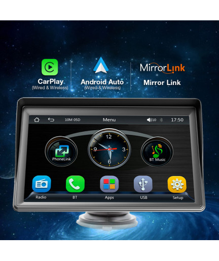 Преносим CarPlay / Android Auto дисплей No brand X600L, 7", За автомобил - 13311