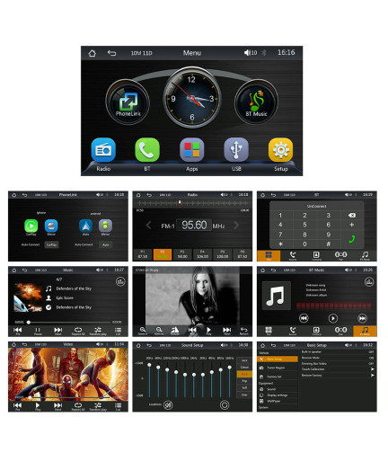 Преносим CarPlay / Android Auto дисплей No brand X600L, 7", За автомобил - 13311