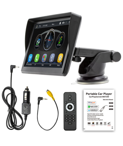 Преносим CarPlay / Android Auto дисплей No brand X600W, 7", За автомобил - 13310
