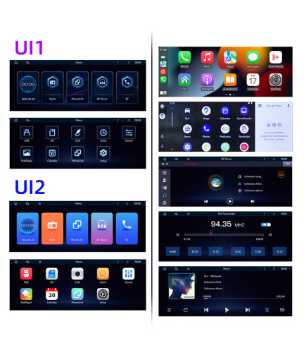 Преносим CarPlay / Android Auto дисплей No brand, X5368, 6.86", За автомобил - 13327