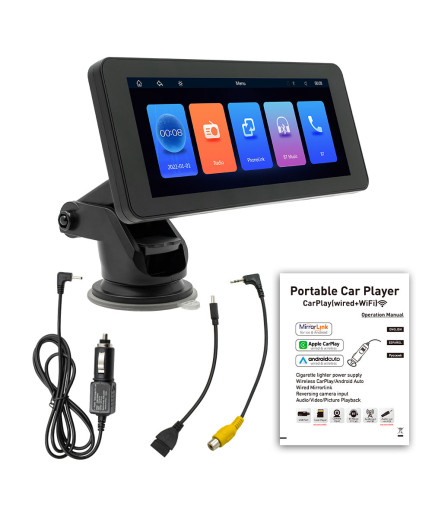 Преносим CarPlay / Android Auto дисплей No brand, X5368, 6.86", За автомобил - 13327