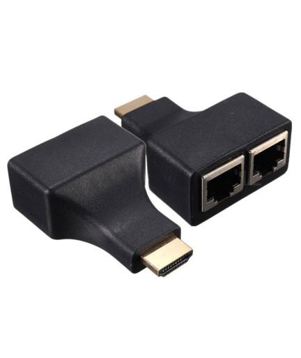 HDMI удължител, No brand, През LAN CAT-5e/6, Черен - 17165