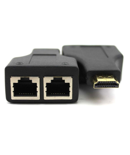 HDMI удължител, No brand, През LAN CAT-5e/6, Черен - 17165
