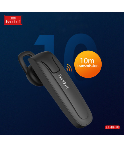 Bluetooth слушалка Earldom ET-BH70, Handsfree, Черен – 17908