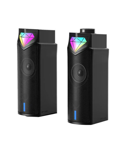 Тонколони Onikuma L1, 2x5W, USB, RGB, Черен - 22272