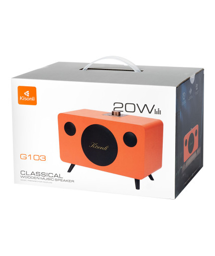 Тонколона Kisonli G103, Bluetooth, USB, SD, AUX, Различни цветове - 22302