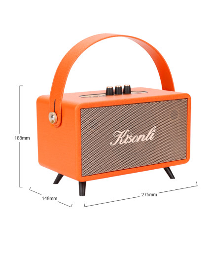 Тонколона Kisonli G109, Караоке, Bluetooth, USB, SD, AUX, Черен - 22307
