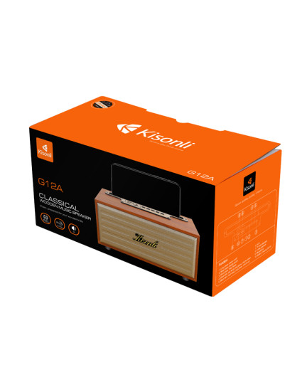 Тонколона Kisonli G12A, Bluetooth, USB, SD, AUX, FM, Различни цветове - 22310